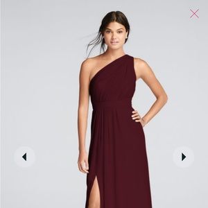 David’s Bridal One Shoulder Bridesmaid Dress